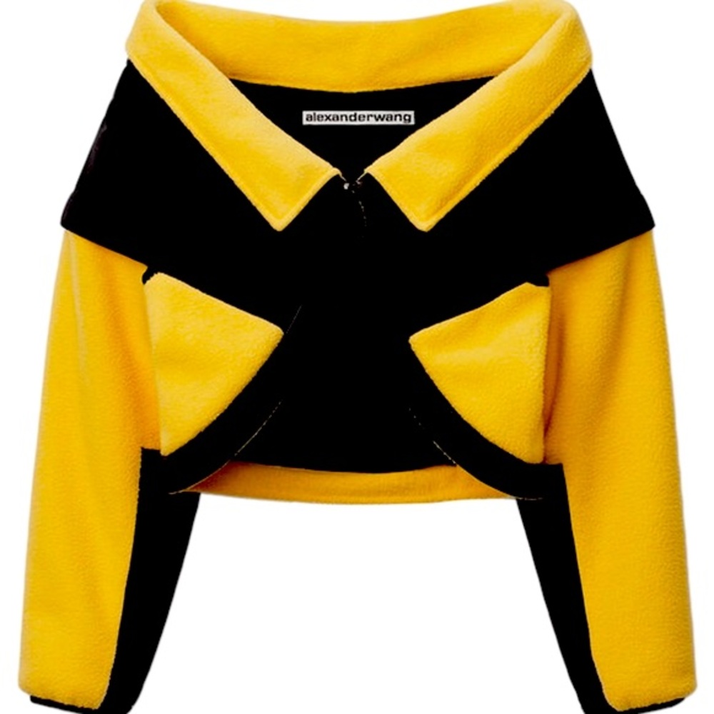 NWT Alexander Wang teddy fleece and nylon shrug jacket size XS